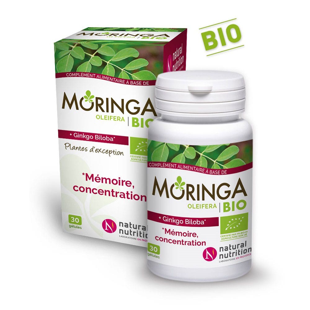 Natural Nutrition Moringa Memoire Bio 30 Gelules