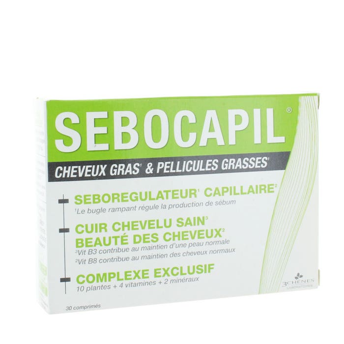 3 Chênes Sebocapil Oily Hair With Greasy Dandruff 30 Tablets