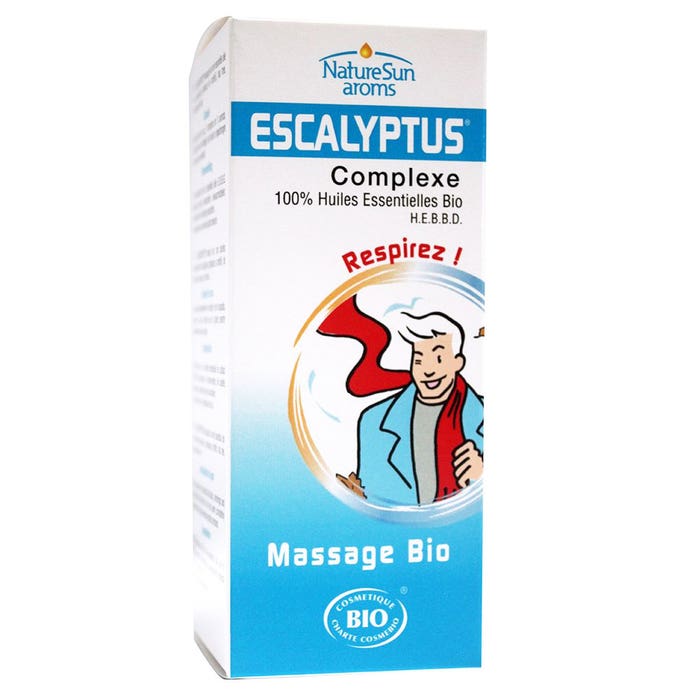 Organic Escalyptus Massage Oil 50ml Naturesun Aroms
