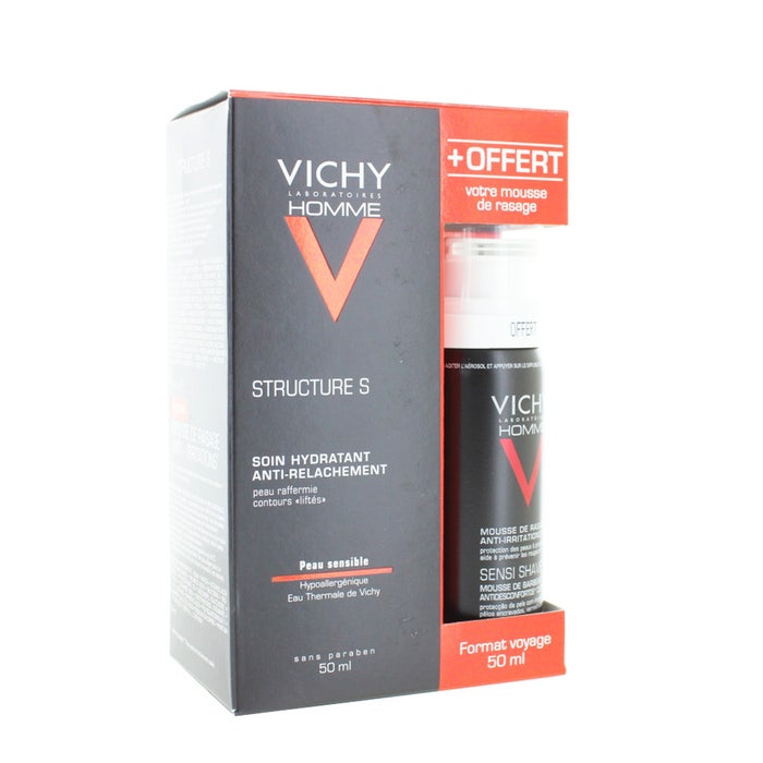 Structure S Box Cream + Free Shaving Foam 50ml Homme Vichy