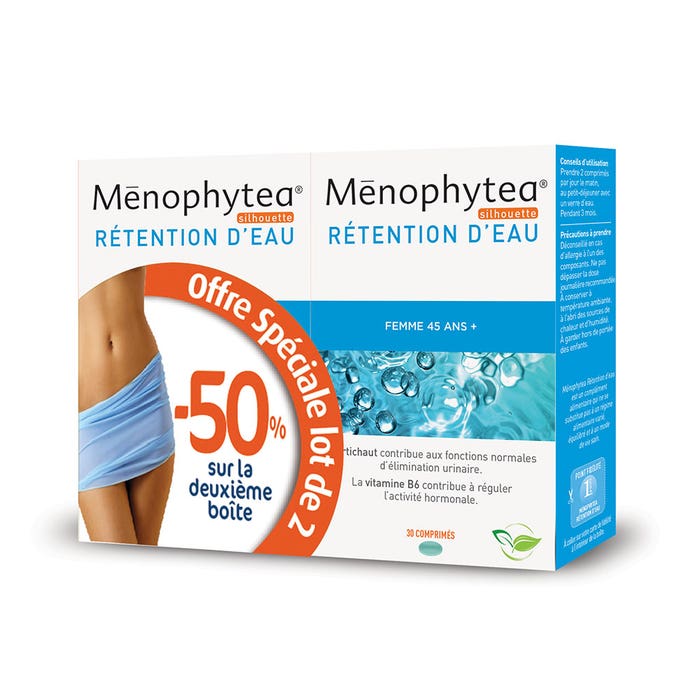 Ménophytea Silhouette Water Retention Women 45 + 2 X 30 Tablets