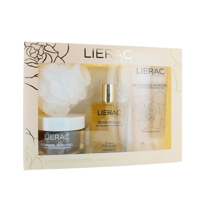 Lierac Sensorielle Box Mist + Scrub + Shower Gel + Towel + Shower Flower Pad 425ml