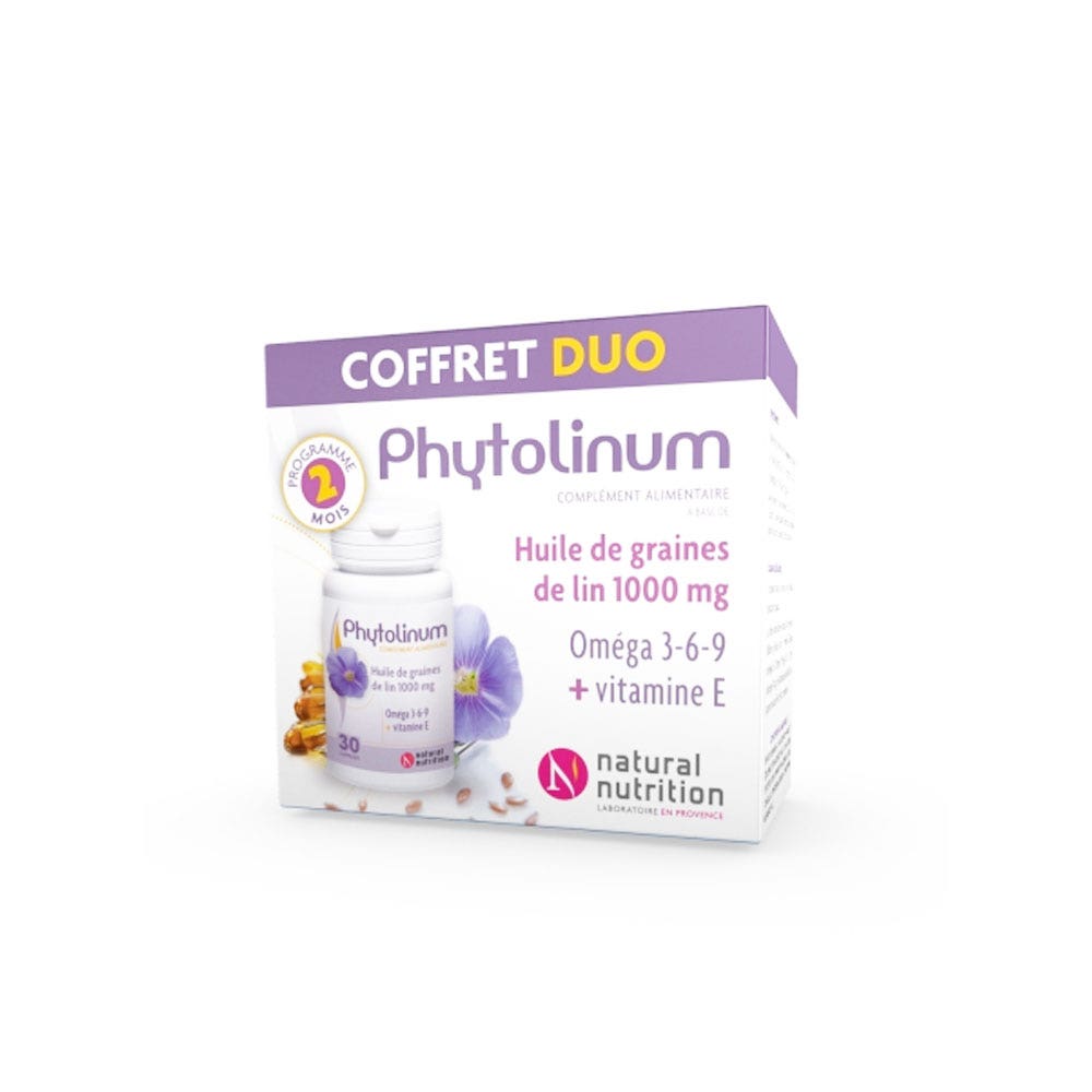 Natural Nutrition Phytolinum Huile De Graines De Lin 2x30 Capsules 1000mg
