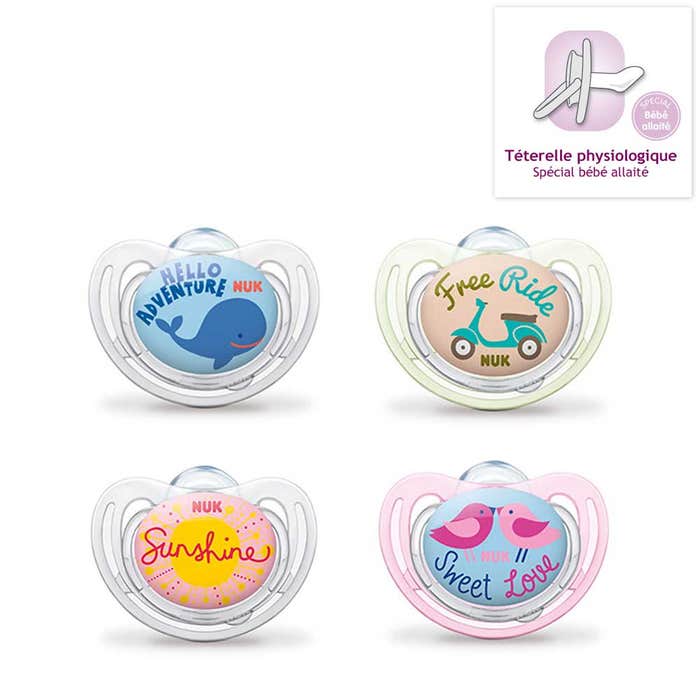 Freestyle Physiological Silicone Pacifier Size 1 0-6 months Nuk