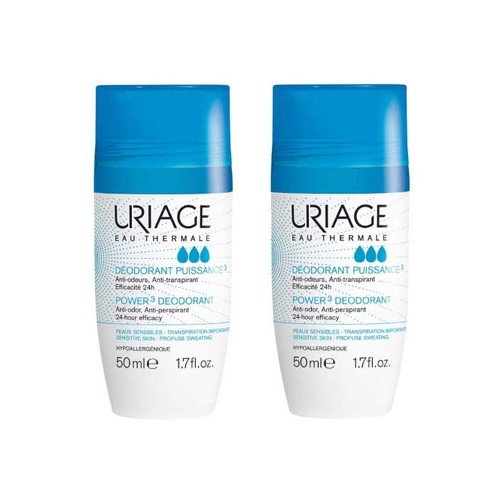 Uriage Hygiene Puissance 3 Deodorant Roll On Sensitive Skins 2x50ml