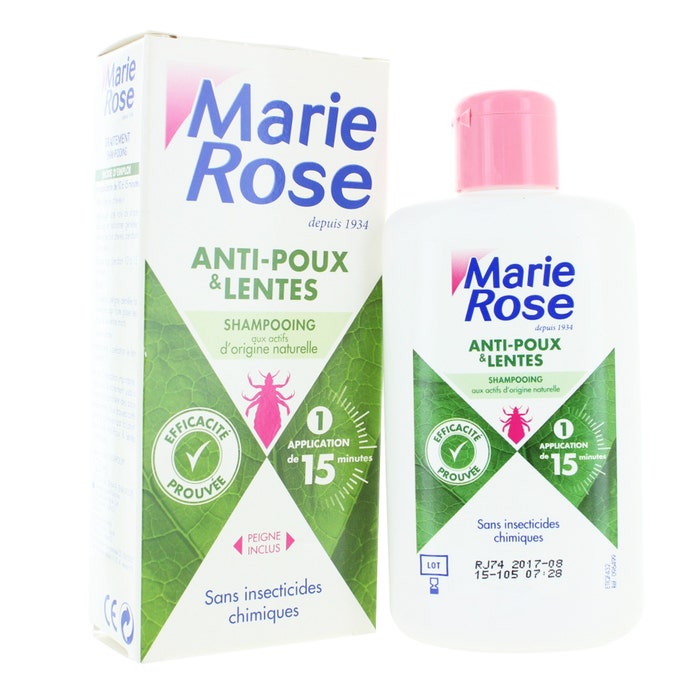 Lice And Nits Repellent Shampoo With Natural Active Ingredients + Comb 125ml Marie Rose