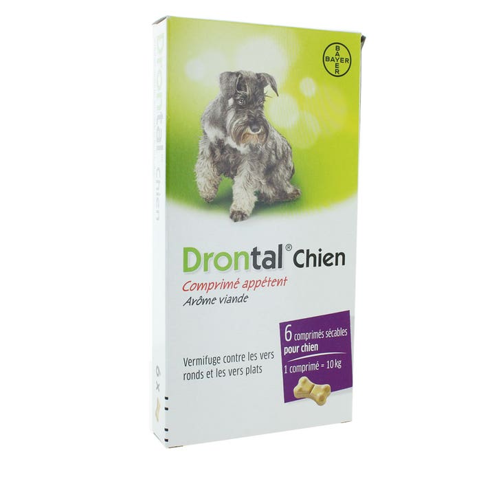 Drontal Drontal P Beef Flavoured Bone Deworming To Treat For Round And Tape Worms 6 Bones
