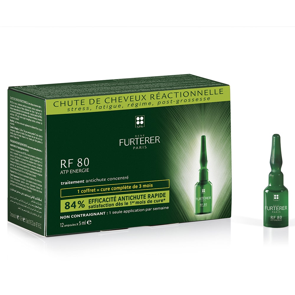 René Furterer Triphasic Furterer Rf 80 Atp Anti Hairloss Treatment 12x5ml Traitement Antichute De Cheveux Concentre 12x5ml
