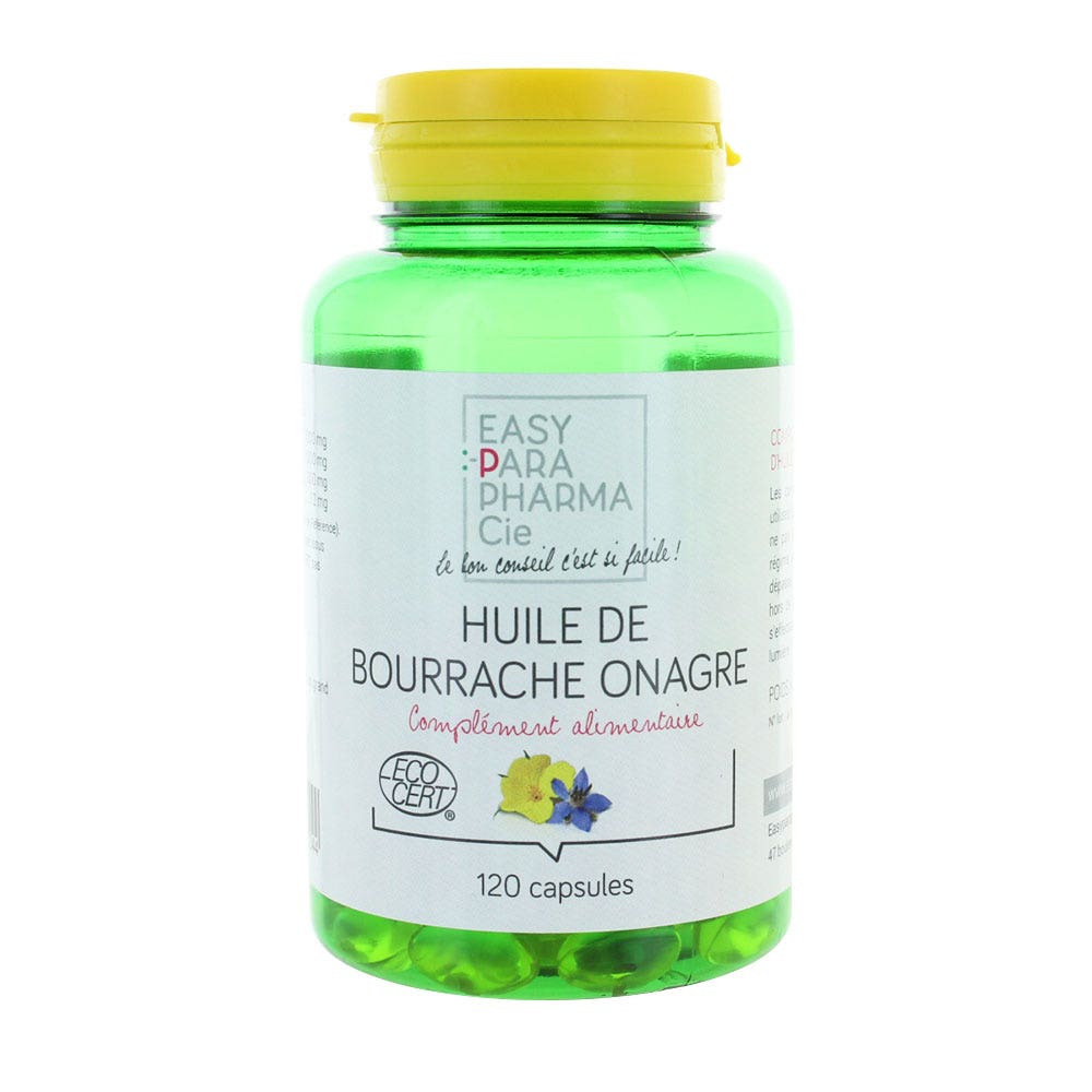 Easyparapharmacie Organic Borage Primrose Oil 120 Capsules