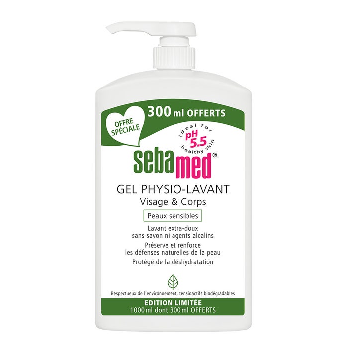 SEBAMED BODY AND FACE PHYSIO-WASHING GEL 700 + 300ML OFFERED