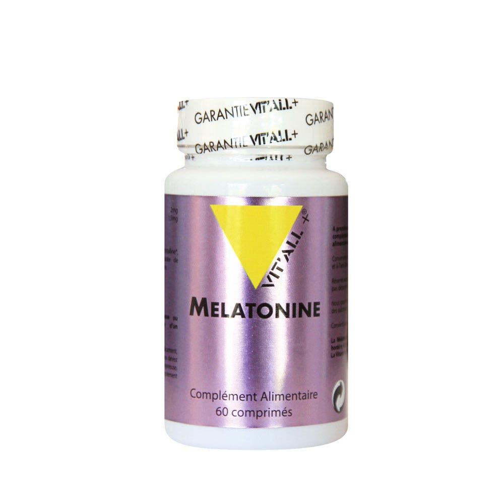 Vit'All+ Melatonin 60 Tablets Sleep And Fatigue + 60 Comprimés