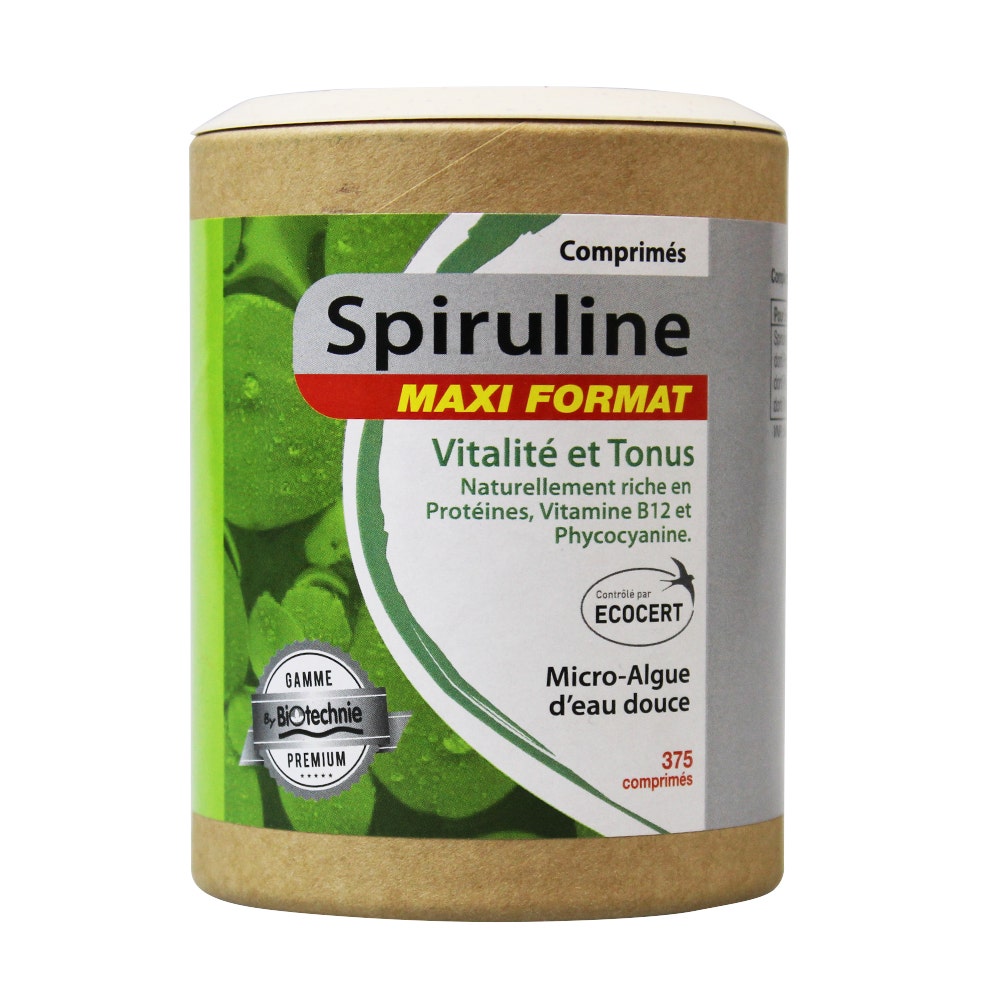 Biotechnie Spiruline Maxi Format Vitality And Tonus 375 Capsules