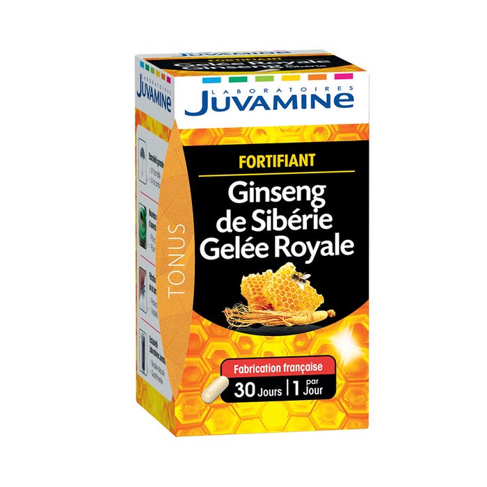 Juvamine Ginseng From Siberia Fortifying Royal Jelly X 30 Capsules x30 Gélules Juvamine