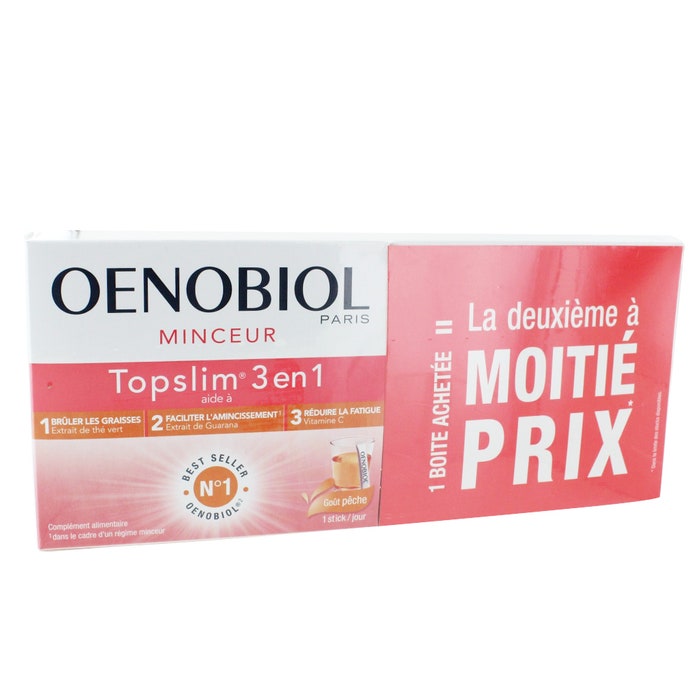 Oenobiol Top Slim 3 In 1 Peach Flavour X 2
