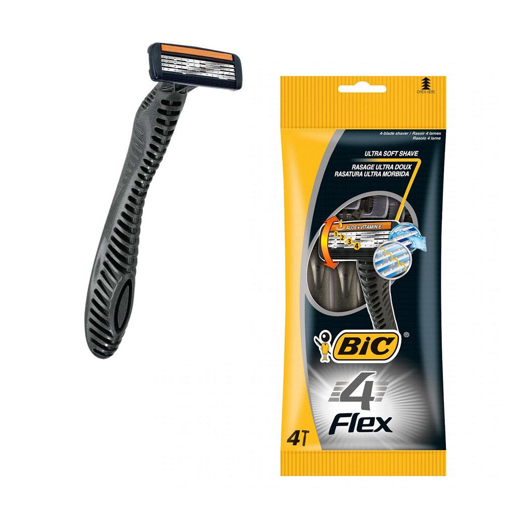 Bic Bic 4 Flex Disposable Razors 4 Blades X4