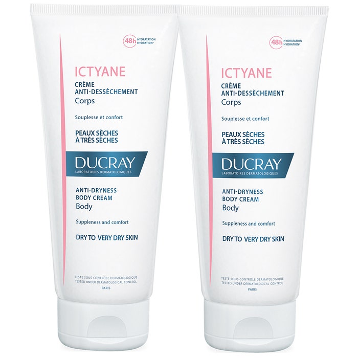 Anti Dryness Body Cream Dry To Very Dry Skins 2x200ml Ducray