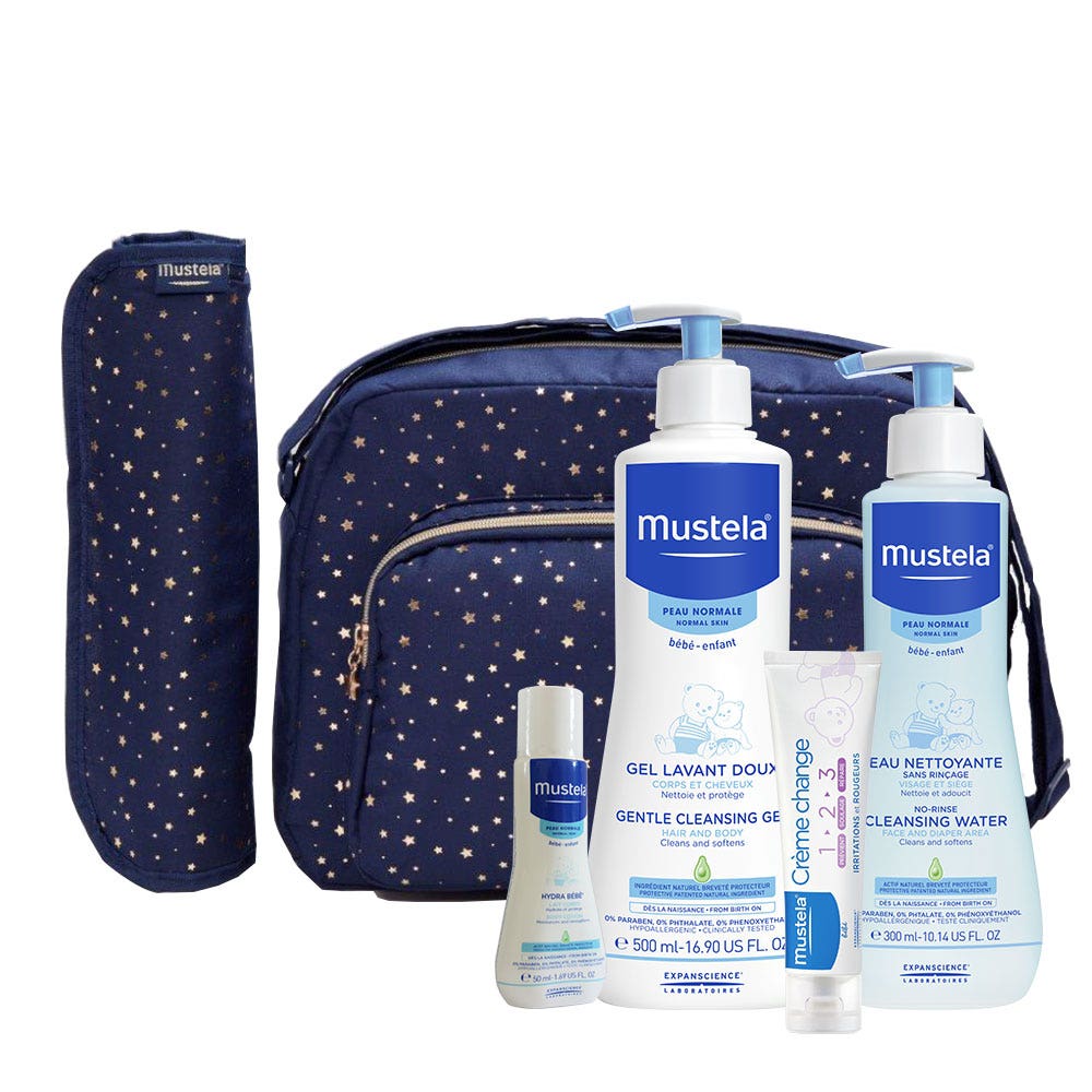 Sac a langer mustela bleu deals