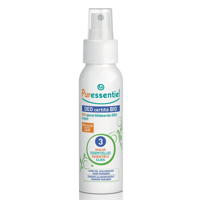 Organic Spray Deodorant With 3 Essential Oils 50 ml Soin De La Peau Puressentiel