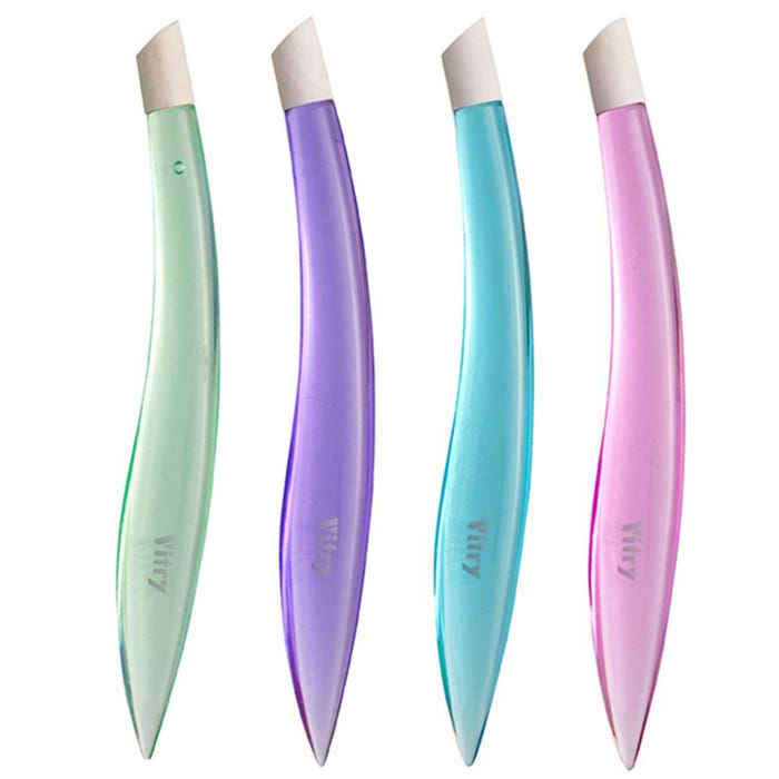Coloured Cuticle Pusher With Rubber Tip Vitry