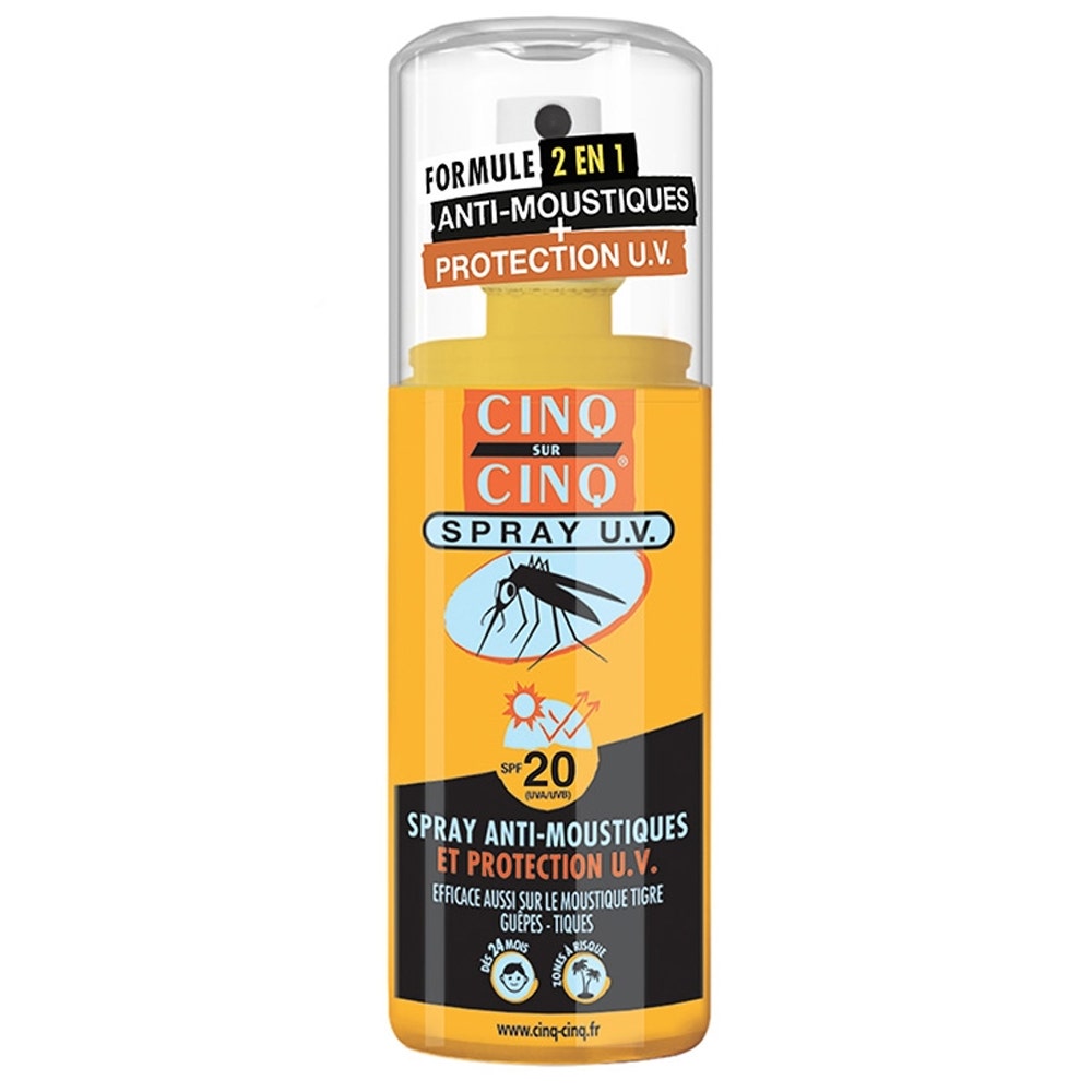 Cinq Sur Cinq Mosquito Repellent Spray + Protection Uv Spf20 75ml