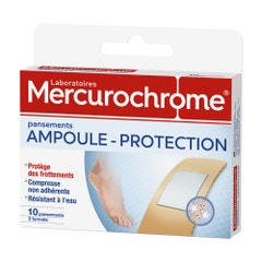 Mercurochrome Blister Protection Plasters 2 Sizes x10