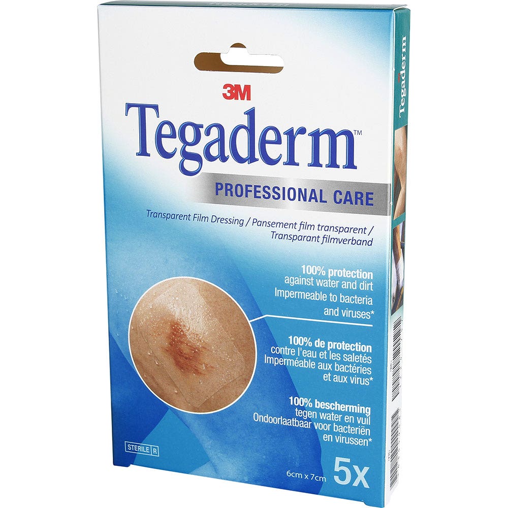 3M Tegaderm Adhesive Transparent Plasters 6cm X 7cm