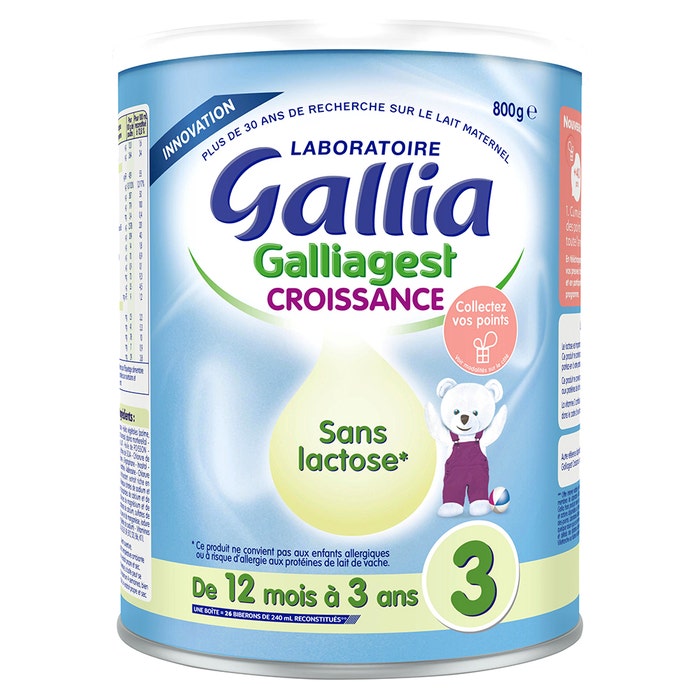 Galliagest Lactose Free Formula Milk From 12 Months To 3 Years Old 800g Galliagest Croissance 12 Mois Et Plus Gallia