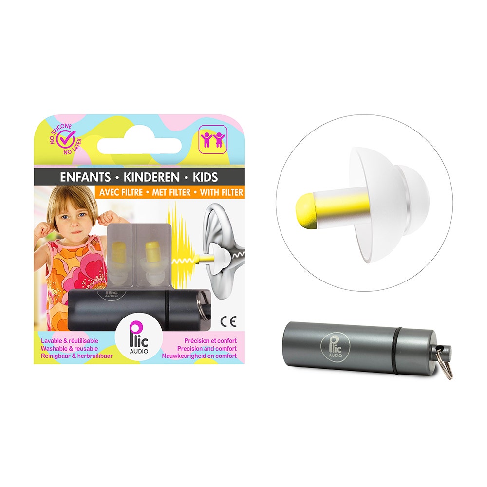 Plic Audio With Filter Ear Plugs For Children Paire Réutilisable Easypara
