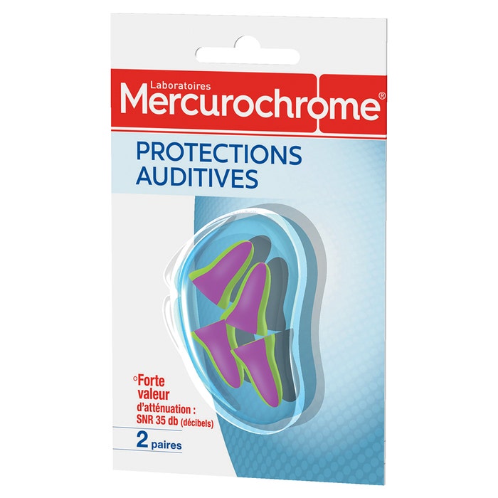 Hearing Protection 2 pairs Mercurochrome