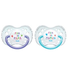 Dodie Anatomical Silicone Pacifier With Ring From 18 Months X2