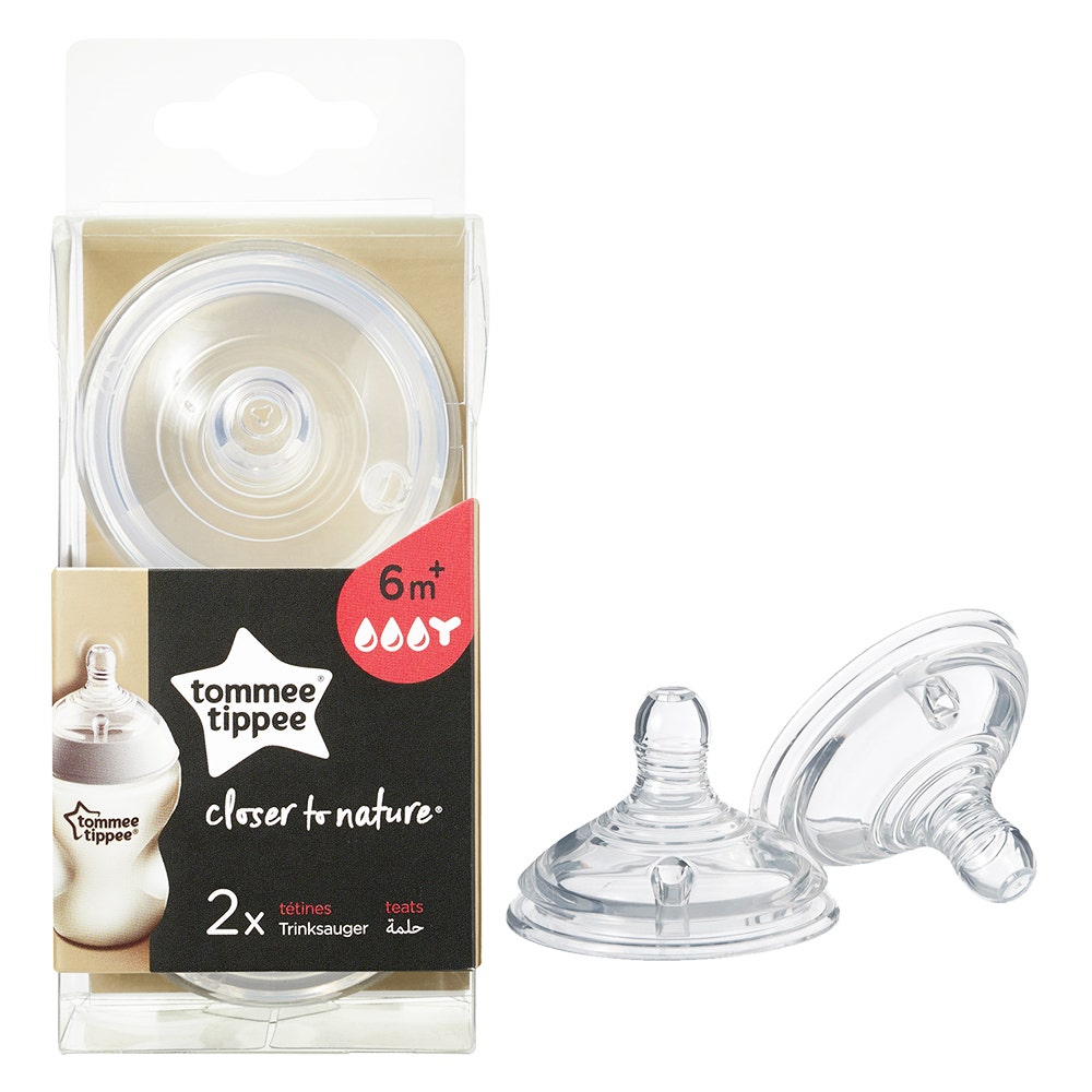 Tommee Tippee Tommee Tippee Closer To Nature Tetines Preparation Epaisse Des 6 Mois X2