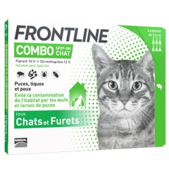 Frontline Spot On 6 Pipettes Cat And Furrets Combo 6 Pipettes De 0.5ml