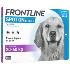 Frontline Spot-on Dog Size L4 20- 4 Pipettes De 4 Pipettes de 2,68ml
