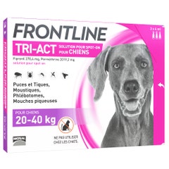 Frontline Tri-act Dogs 20 / 3 Pipettes / 3 Pipettes de 4ml