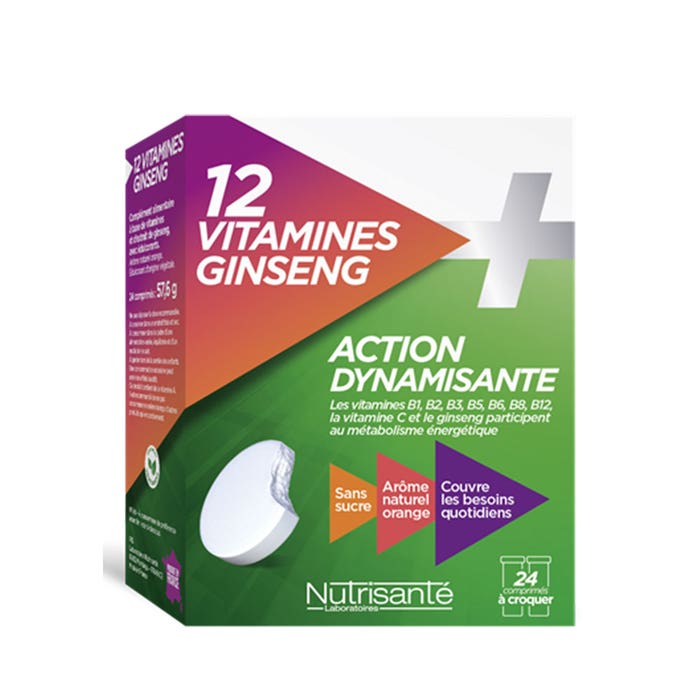 12 Vitamins + Ginseng X 24 Tablets Nutrisante
