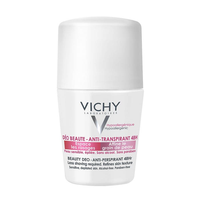 48 H Anti Perspirant Beauty Deodorant Sensitive Or Depilated Skin Roll On 2 X 50 ml Roll-on Vichy