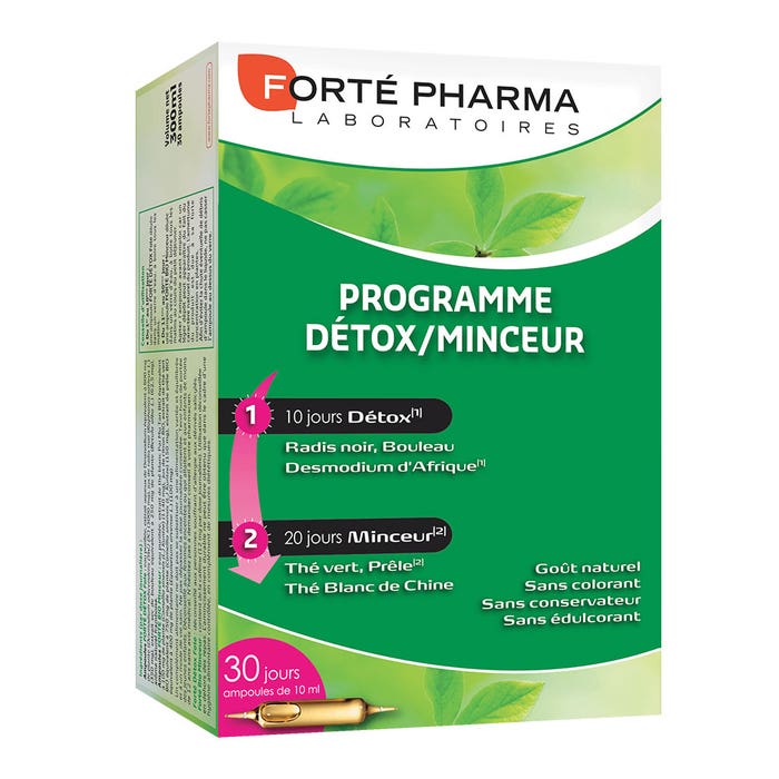 Forté Pharma Detox Slimness Program X 30 Phials 10ml