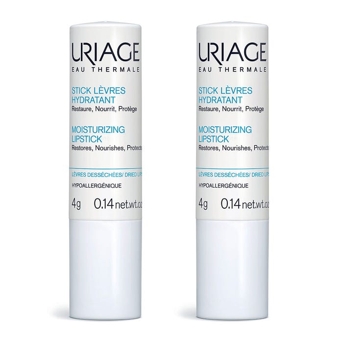 Moisturizing Lipstick 2 X 2x4g Eau thermale et Hydratation Uriage