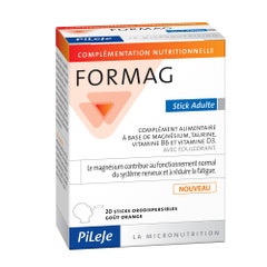 Pileje Formag Magnesium, taurine, vitamin B6 and vitamin D3 Adult 20 Orodispersible Sticks
