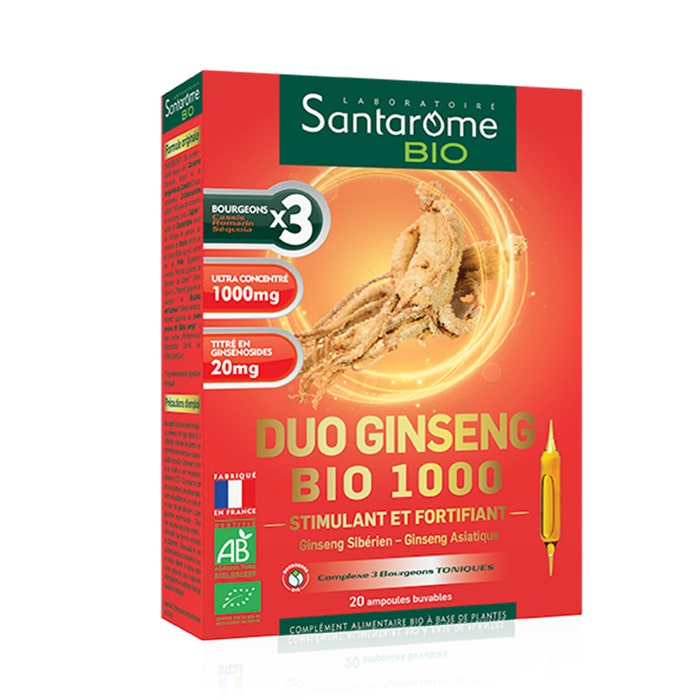 Santarome Bio Duo Ginseng 1000 X 20 Phials 200ml
