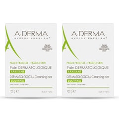 A-Derma Avoine Rhealba Oat Milk Derma Bar 2 X Irritated Skin 100g