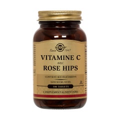 Solgar Vitamin C Rose Hips 500mg Défenses immunitaires x100 tablets
