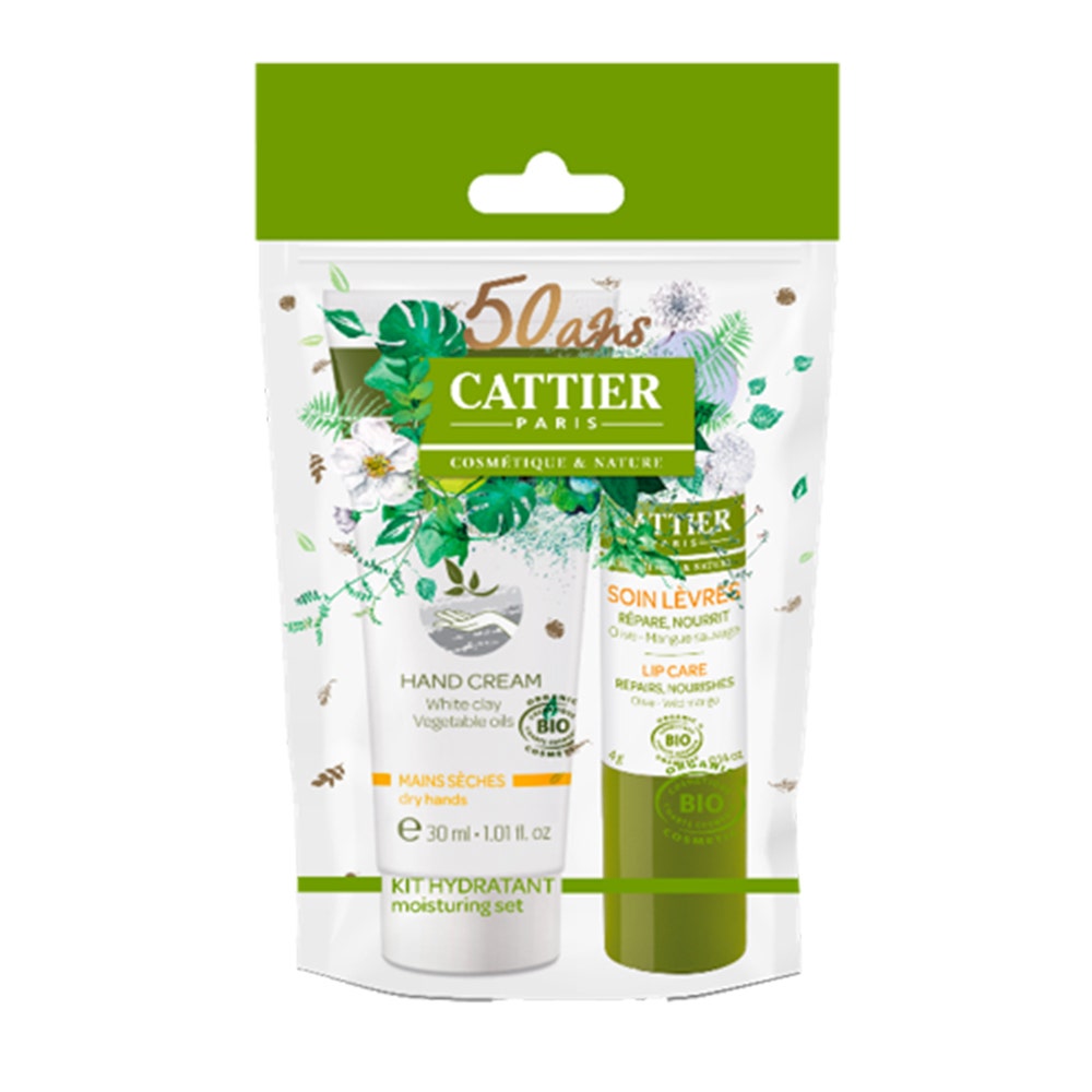Cattier Kit Hydrating Levres Et Hands Bioes Cattier|Kit Hydratant Levres Et Hands Bio 30ml