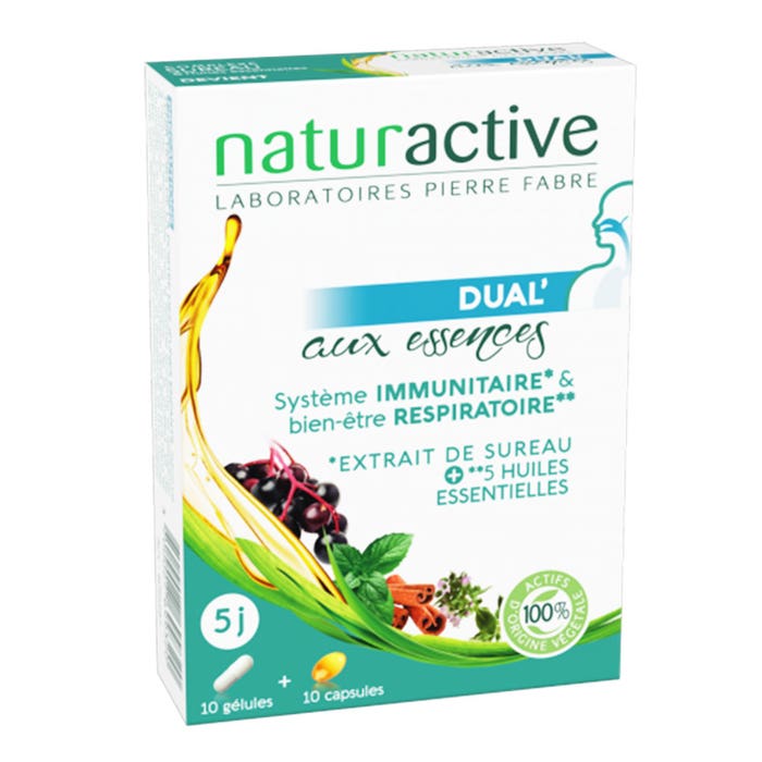 Naturactive Dual' Elderberry And Essential Oils 10 Tablets + 10 Capsules