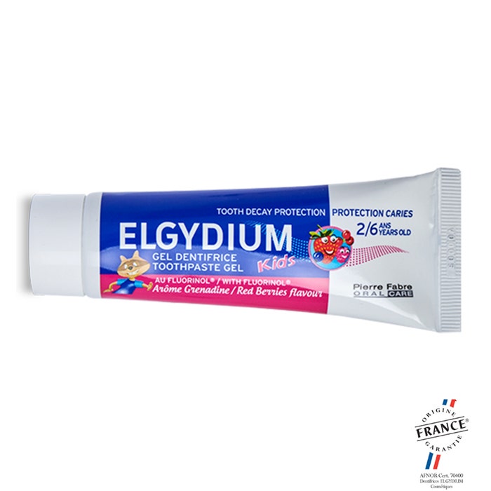 Elgydium Toothpaste Gel Kids Decay Protection 2/6years Res Berries Flavour 50 ml