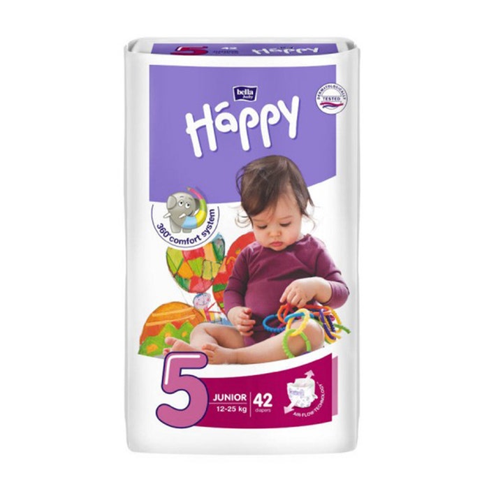 Happy Junior Nappies Size 5 From 12 To X 42 25kg