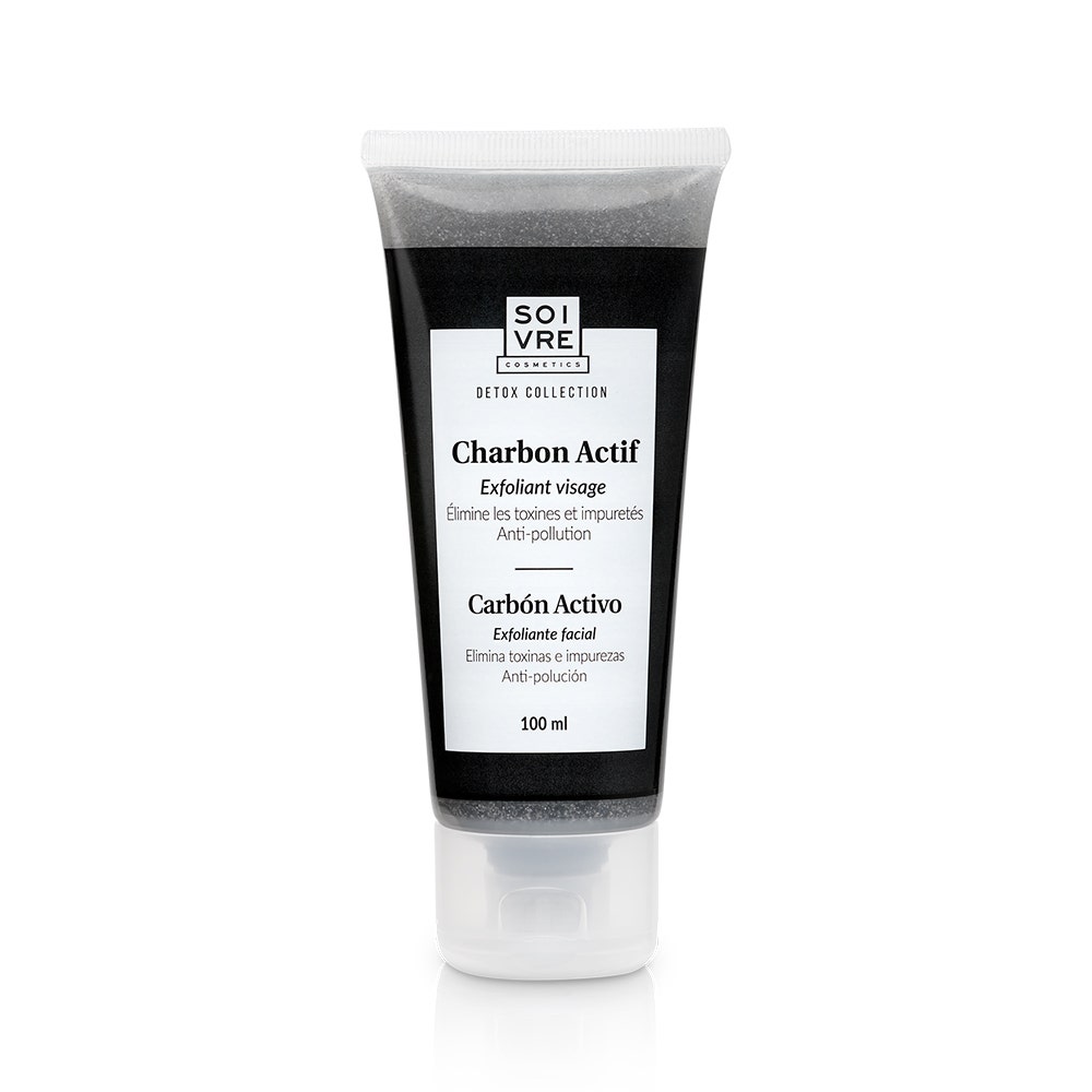 Soivre Cosmetics Active Charcoal Exfoliating Charcoal Gel Face Oily Skin 100 ml