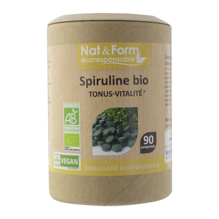 Nat&Form Nat&form Organic Spirulina X 90 Tablets 90 comprimés