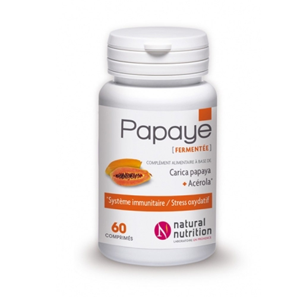Natural Nutrition Fermented Papaya X 60 Tablets