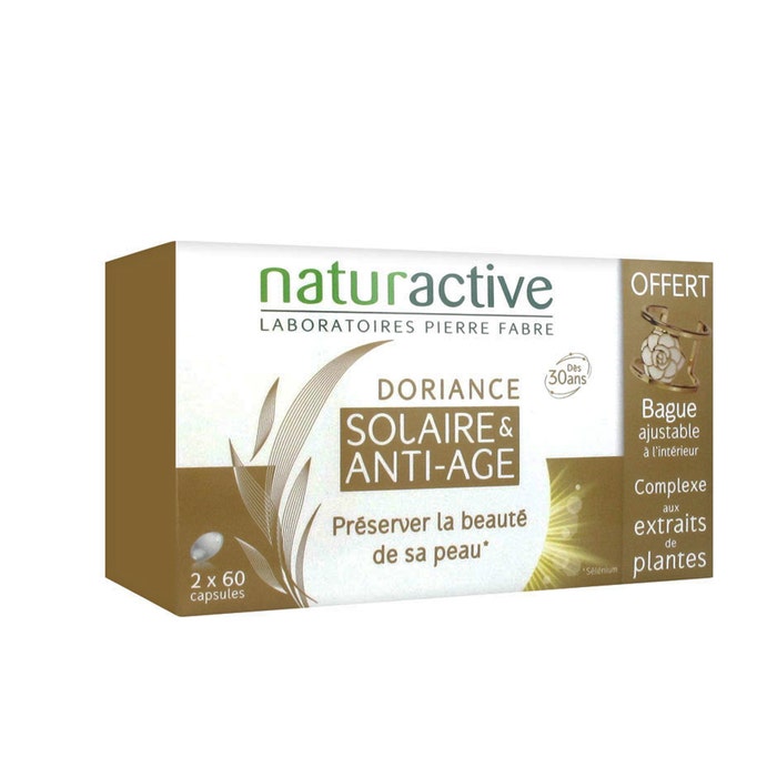 Doriance Anti-Aging Sun Protection + Free Bracelet 2x60 capsules Naturactive